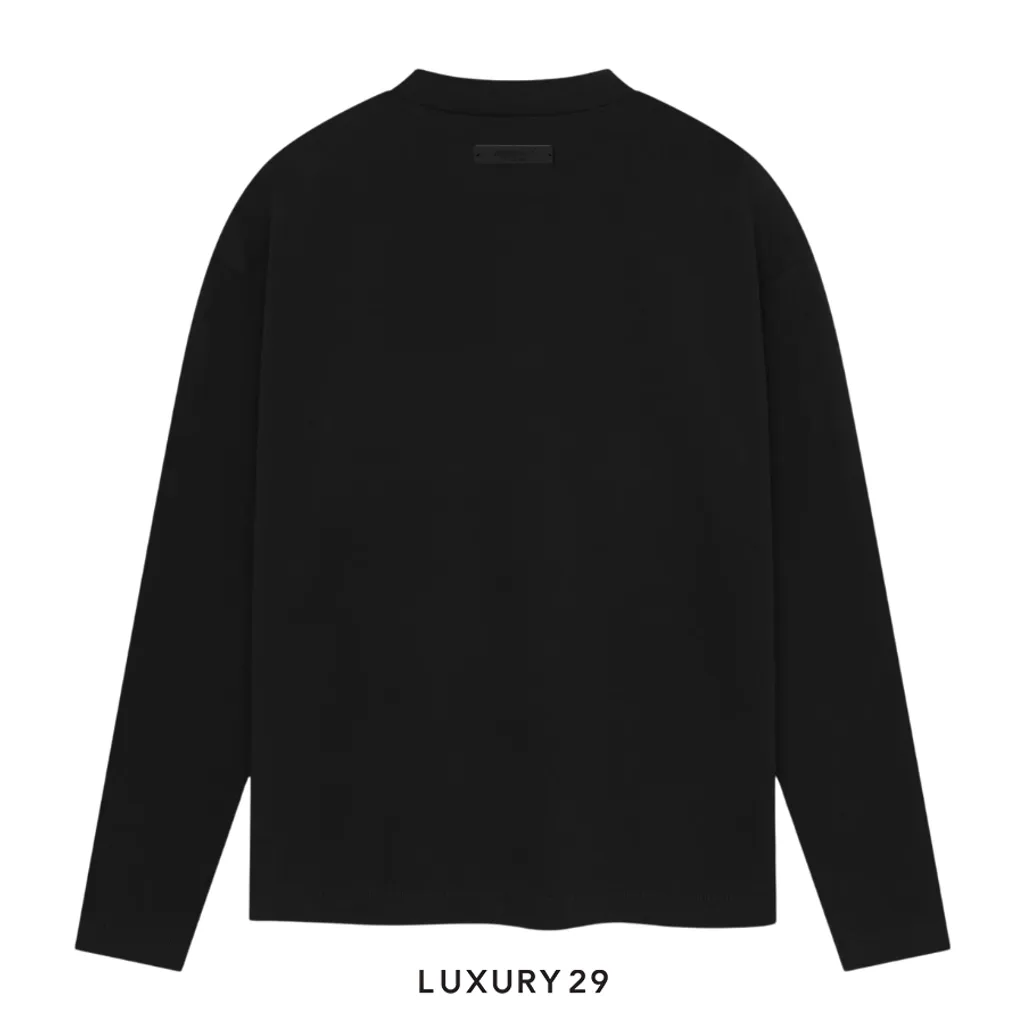 Fear of God Essentials SS26 Classic Long Sleeve Tee Vintage Black(M, Black)