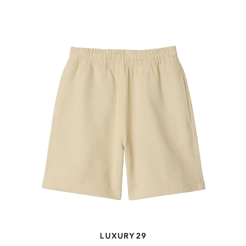 Burberry Check Label Cotton Shorts Neutrals(S, Neutrals)