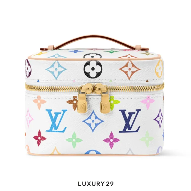 Louis Vuitton LV  x TM Nice Nano Bag Trimmed with cowhide leather Multicolor