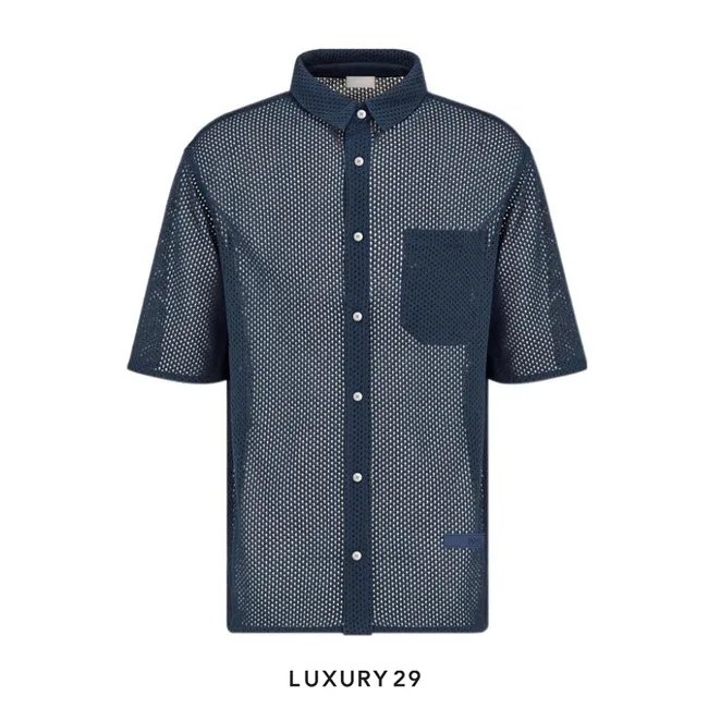 DIOR AND PARLEY Short-Sleeved Sweater In Blue