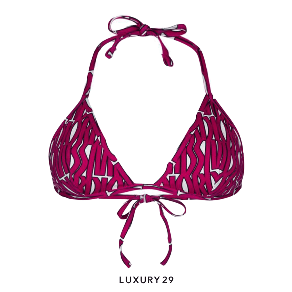 Dior Bikini Top Blue Dior Oblique Technical Fabric(XS, Pink)