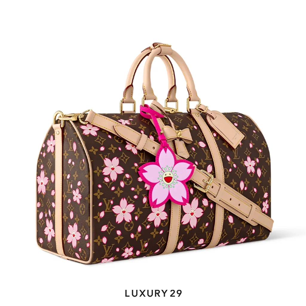 LOUIS VUITTON LV x TM - Keepall Bandouliere 45 Sakura Brown(Small, Brown)