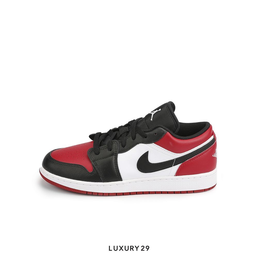 Nike Air Jordan 1 Low Bred Toe(41, Red)