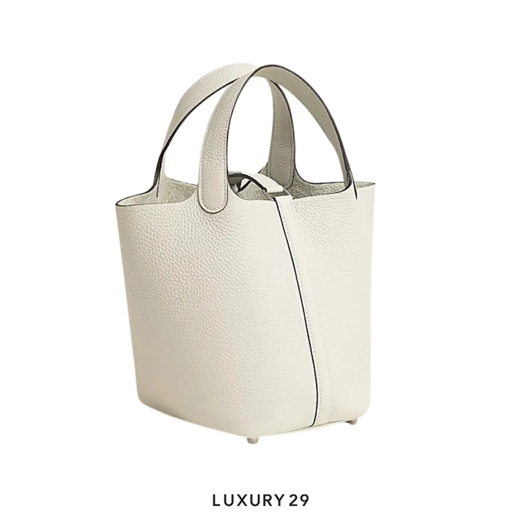 Hermes Picotin Lock 18 Bag Beton(Small, White)