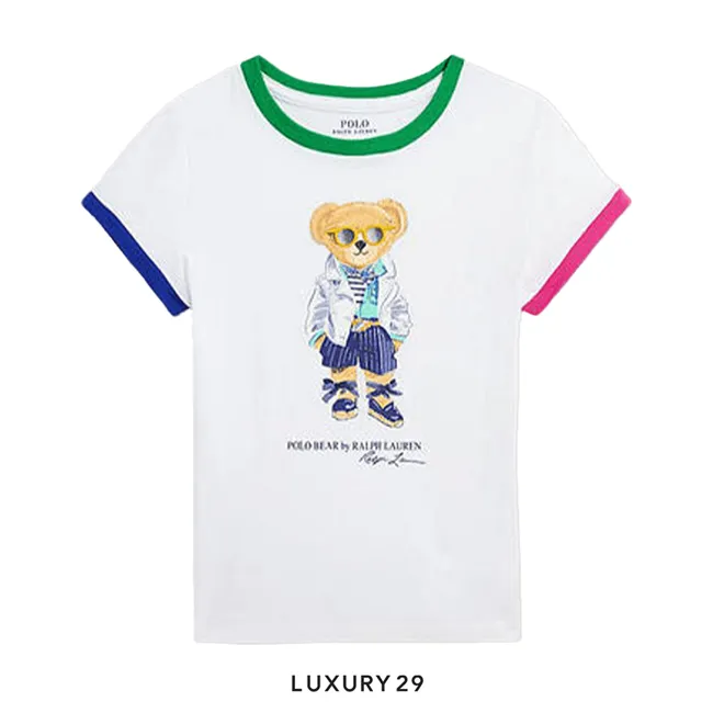 Kid RALPH LAUREN POLO BEAR COTTON JERSEY T-SHIRT