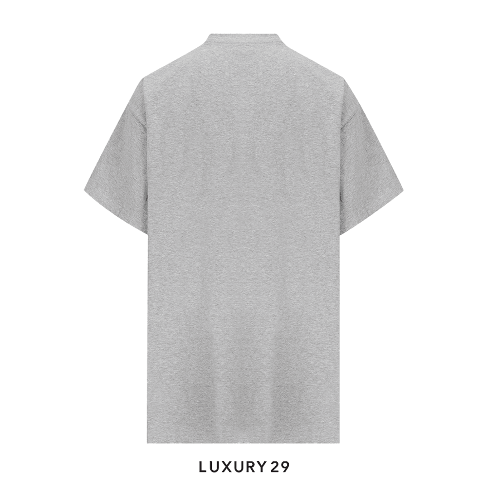 Balenciaga Paris Logo Printed Oversized T-Shirt in Grey(L, Grey)