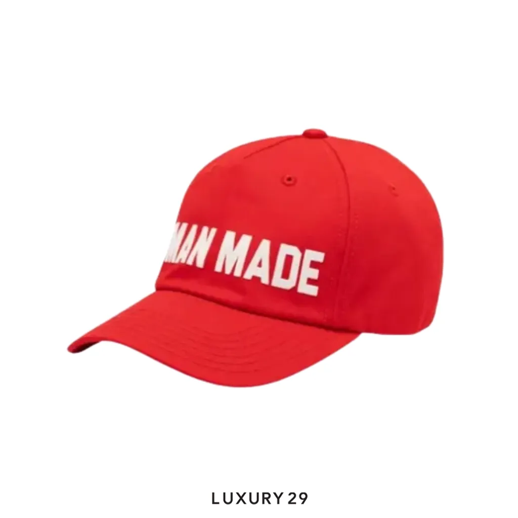 Human Made 5panel Twill Cap RED(Free Size, Red)