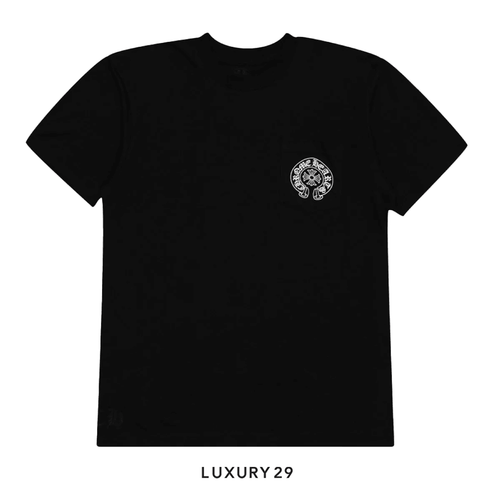 Chrome Hearts Hong Kong Exclusive Horseshoe Logo T-Shirt Black/White(M, White)