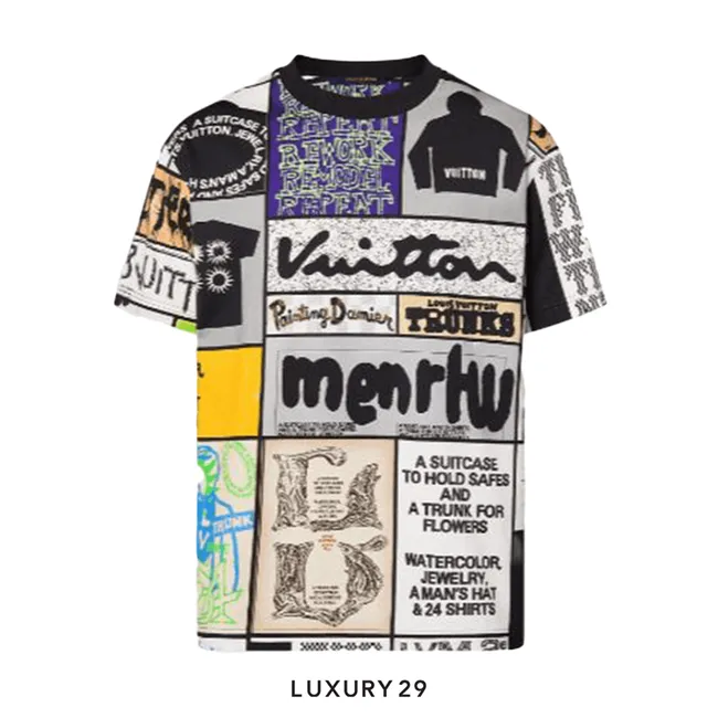 Louis Vuitton LV Printed Cotton T-Shirt
