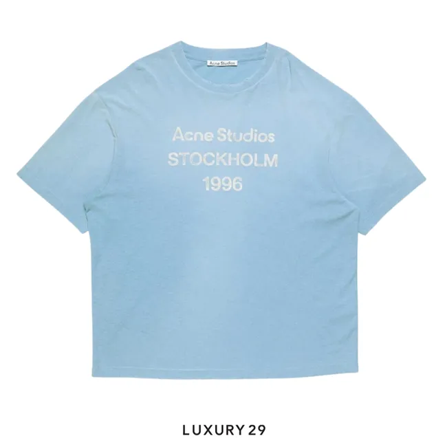 Acne Studios Sprayed logo t-shirt Cornflower Blue