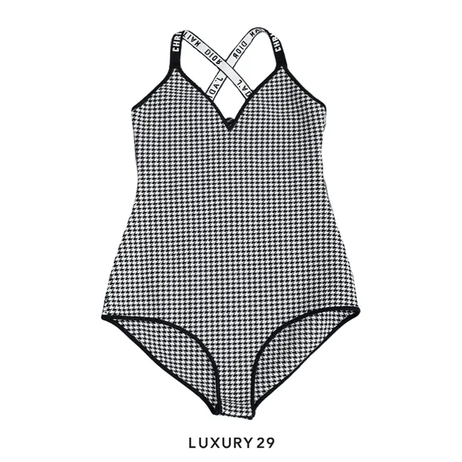 DIOR Houndstooth Logo Bodysuit