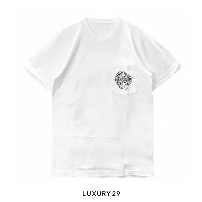 Chrome Hearts Las Vegas HorseShoe Logo Pocket T-Shirt White