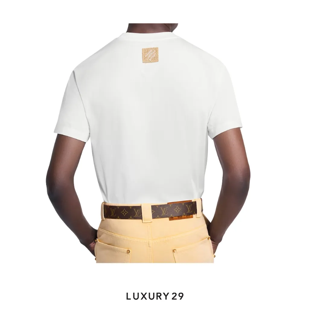 Louis Vuitton LV Embroidered T-shirt White(L, White)