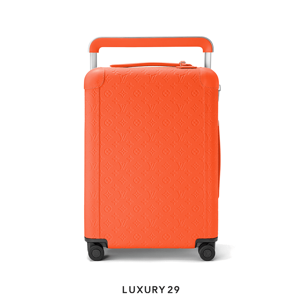 Louis Vuitton LV Horizon 55 Suitcase Taurillon Monogram Cowhide Leather(Large, Orange)
