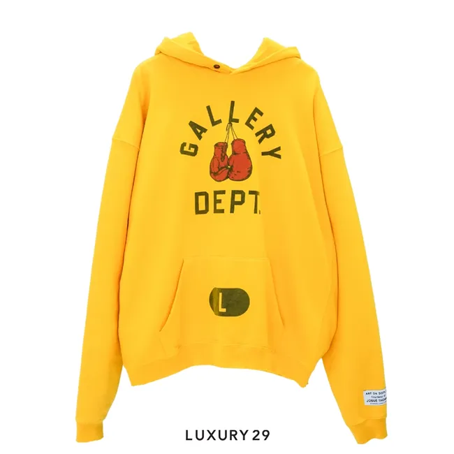 Gallery Dept. BOXING MERCH HOODIE GOLD YELLOW