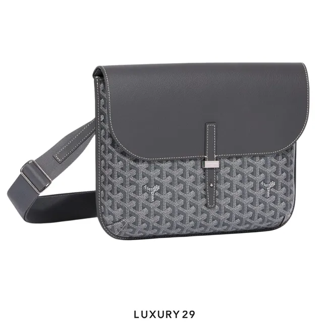 Goyard Coursier Messenger Bag Grey