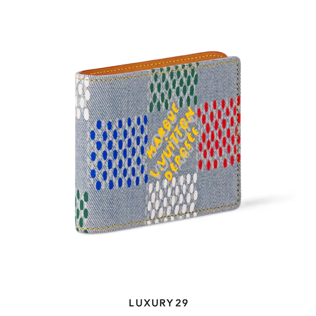 Louis Vuitton LV Multiple Wallet LV Vers Damier Denim Multicolor(Small, Blue)