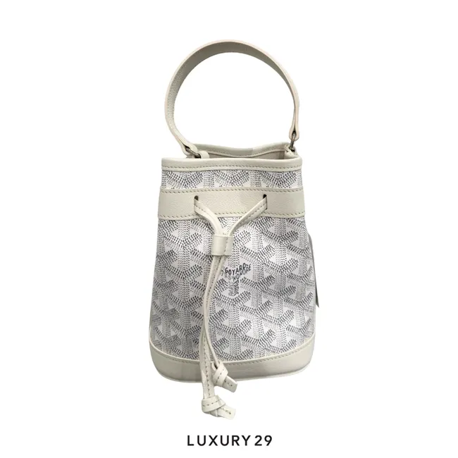 Goyard Petit Flot Mini bucket Bag White