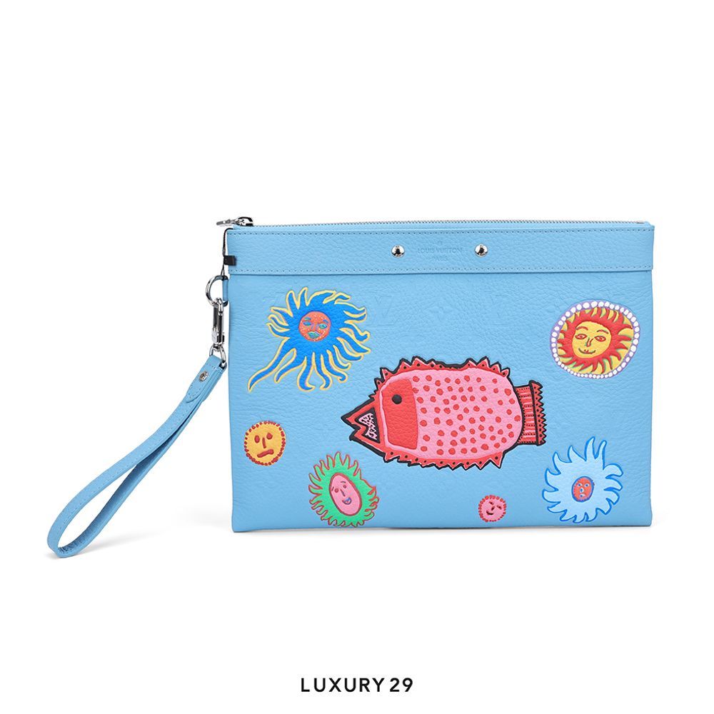 Louis Vuitton LV x YK Pochette To Go(Medium, Blue)