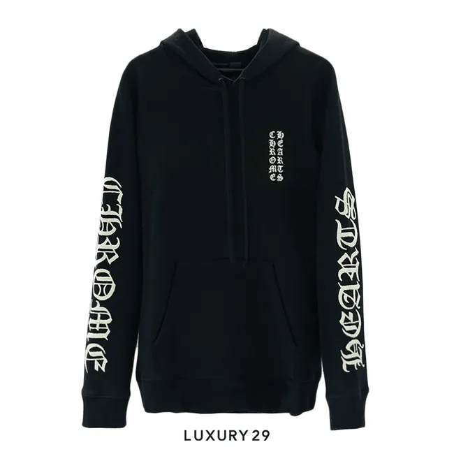 Chrome Hearts Script Logo Hoodie Black