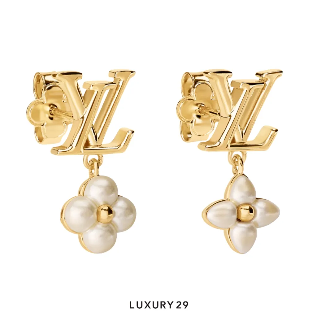Louis Vuitton LV Floragram XS Earrings Gold(Free Size, Gold)