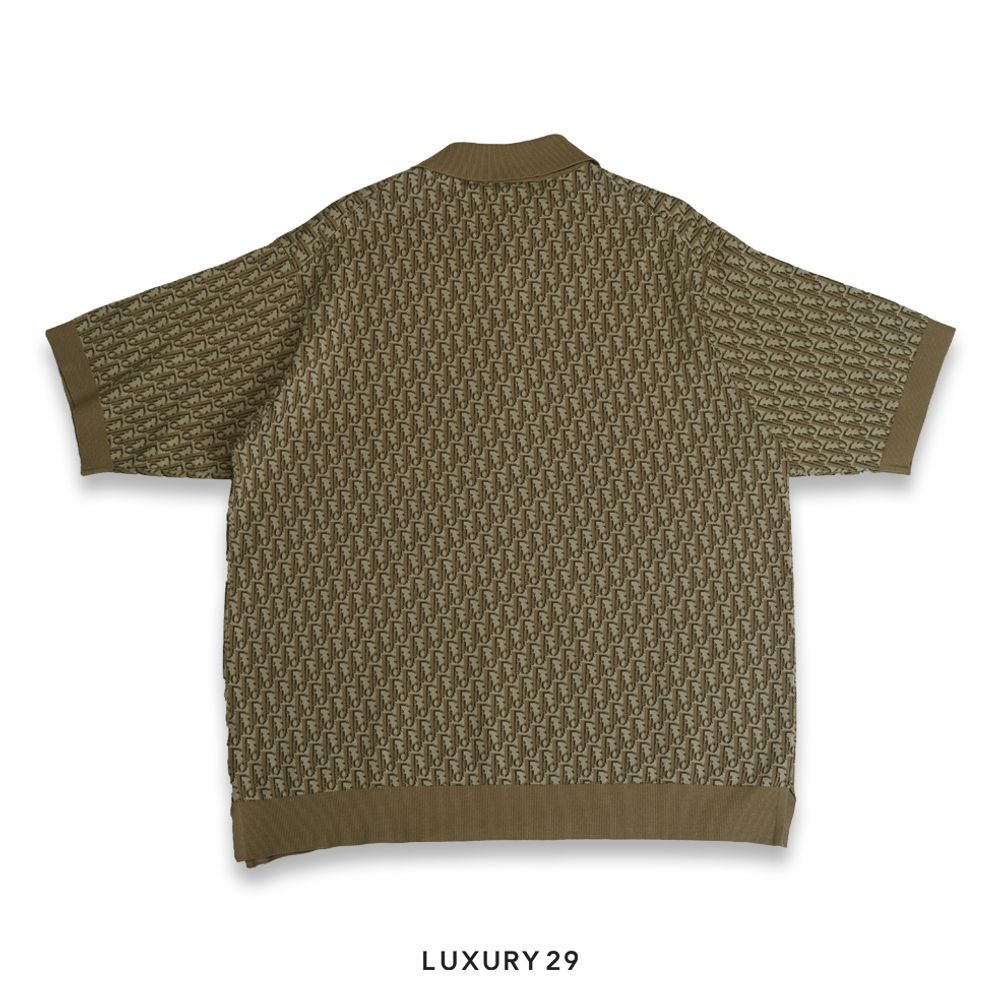 【DIOR】 Dior Oblique Polo Shirt コットン ジャカード Dior Oblique Polo Shirt Blue Cotton Jacquard | Dior, Shirts
