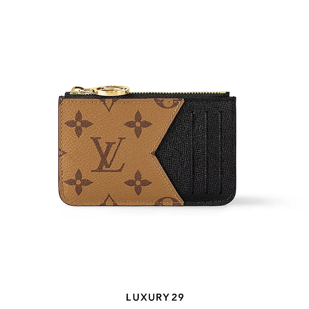 Louis Vuitton LV Romy Card Wallet Black Monogram Canvas(Small, Black)