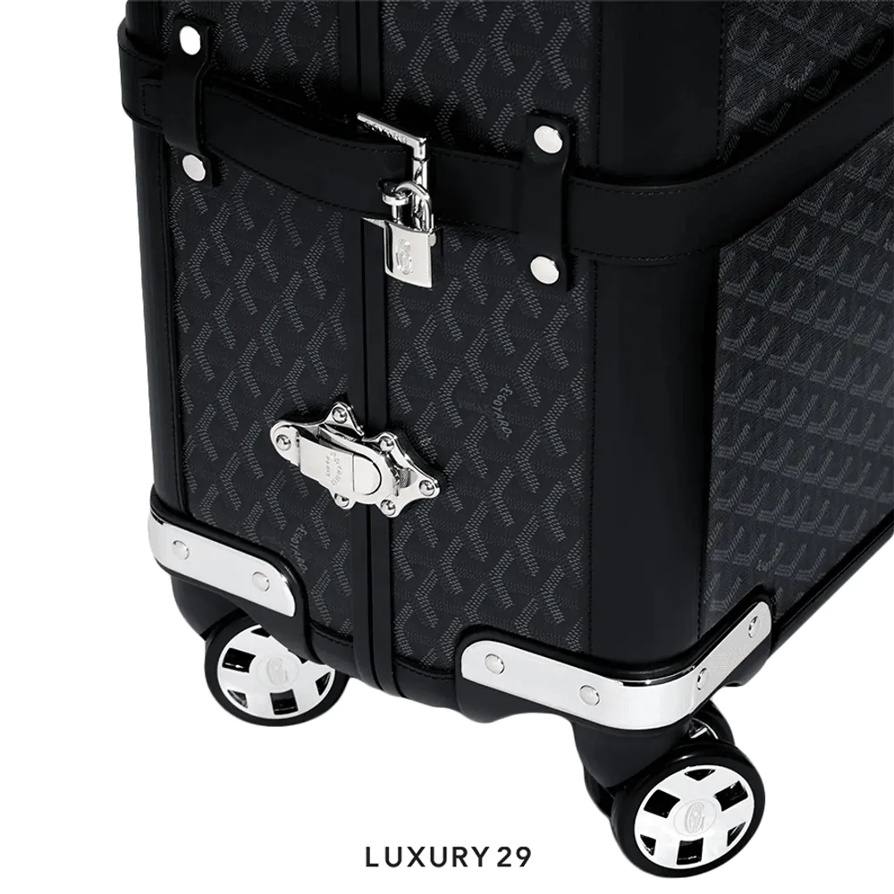 Goyard Bourget PM Trolley Case Jet Black(Small, Black)