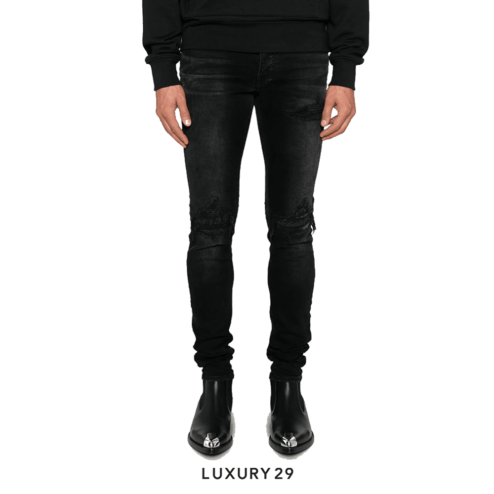 AMIRI MX1 Bandana Jacquard jeans(M, Black)