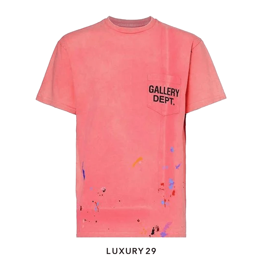 Gallery Dept. Vintage Logo Painted Tee Salmon(2XL, Pink)