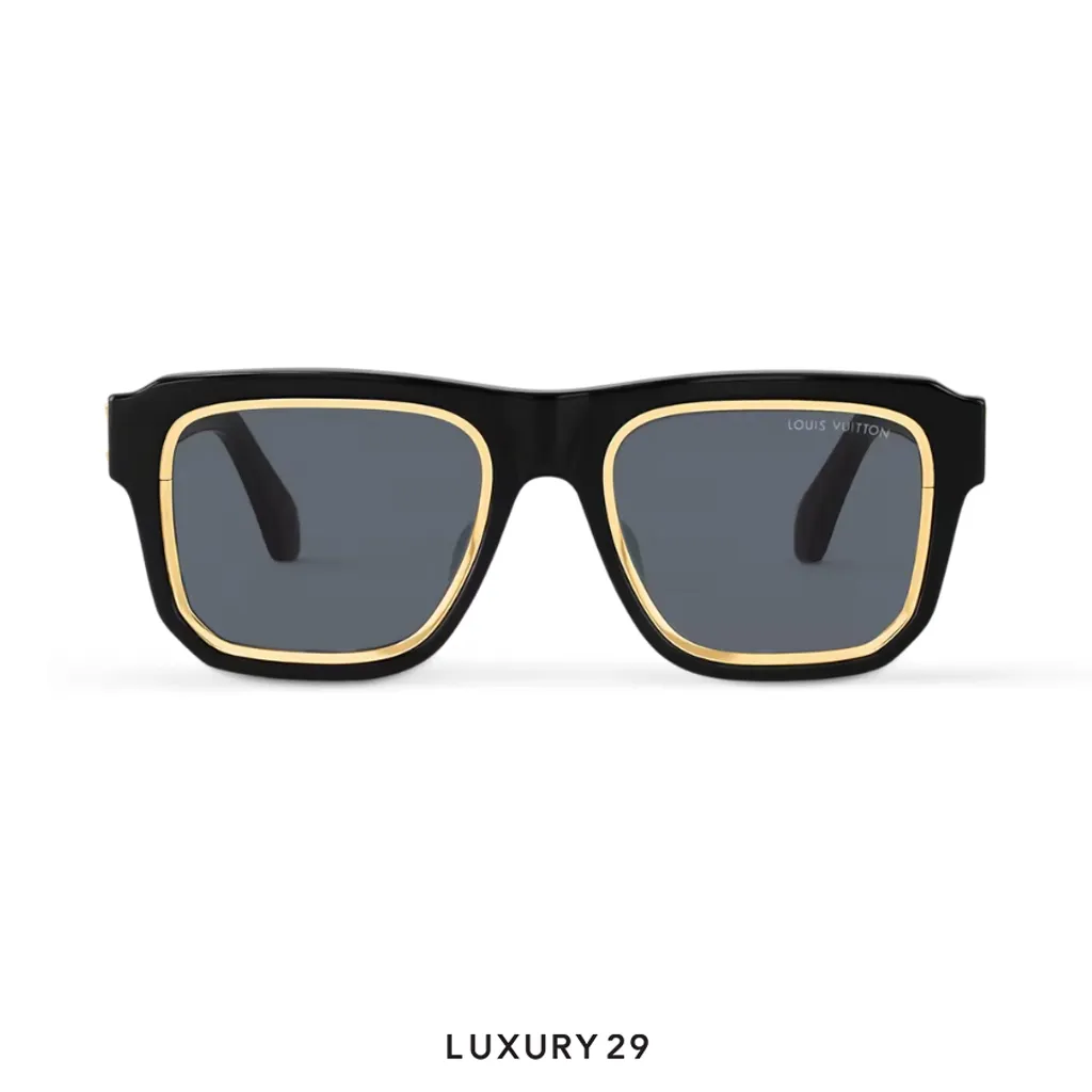 Louis Vuitton LV Legacy Square Large Sunglasses black(Large, Black)