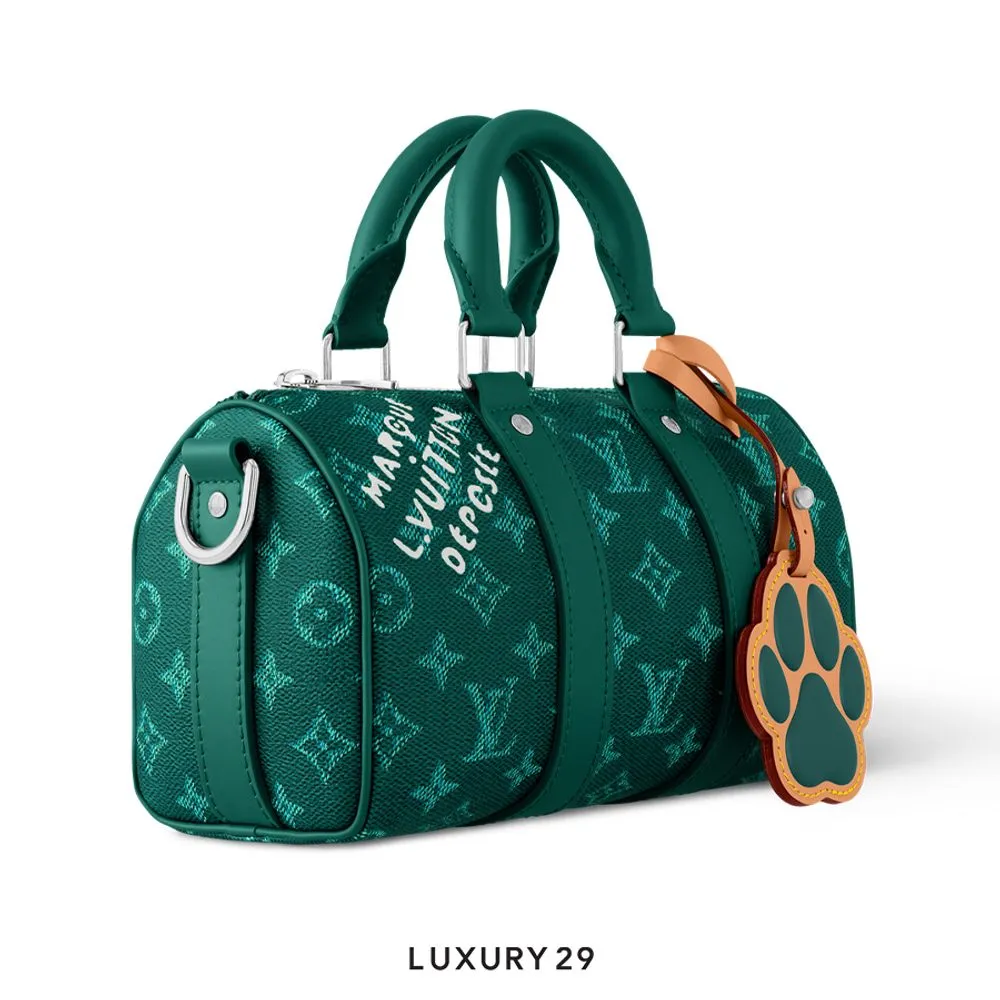 Louis Vuitton LV Keepall Bandouliere 25 green(Mini, Green)