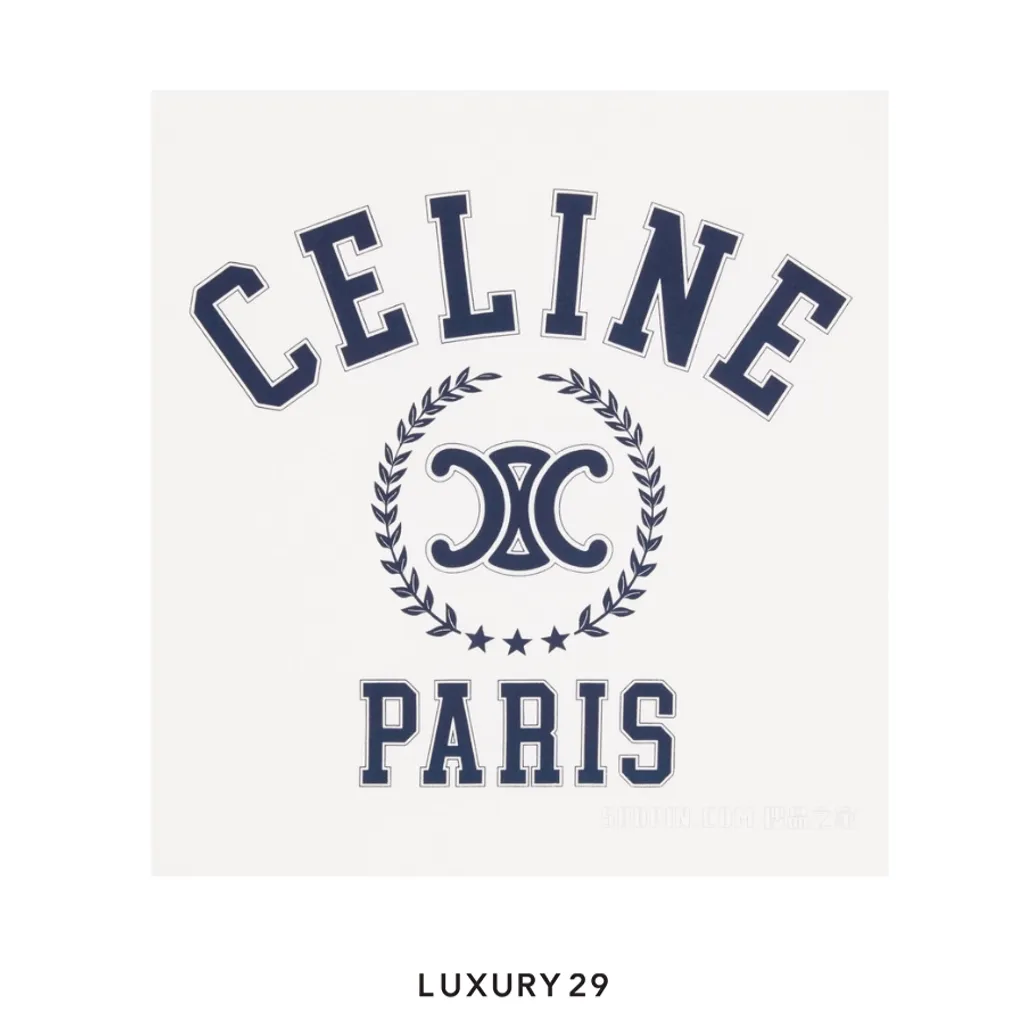Celine Paris Tank Top In Cotton Jersey VINTAGE White Navy(S, White)