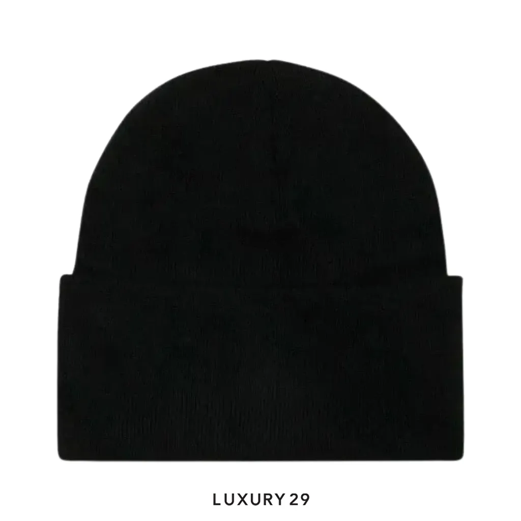 Chrome Hearts logo beanie Big cross Black(Free Size, Black)