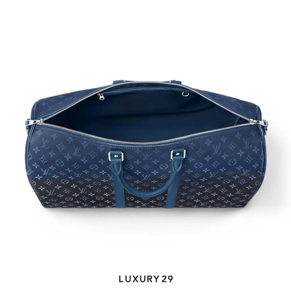 Louis Vuitton LV Keepall Bandouliere 55 Bag Monogram Gradient(Large, Blue)