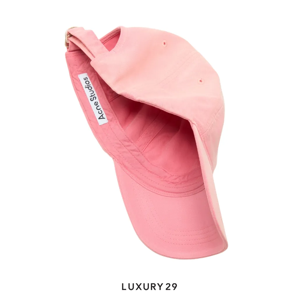 Acne studios Washed logo baseball cap Tango pink(Free Size, Pink)