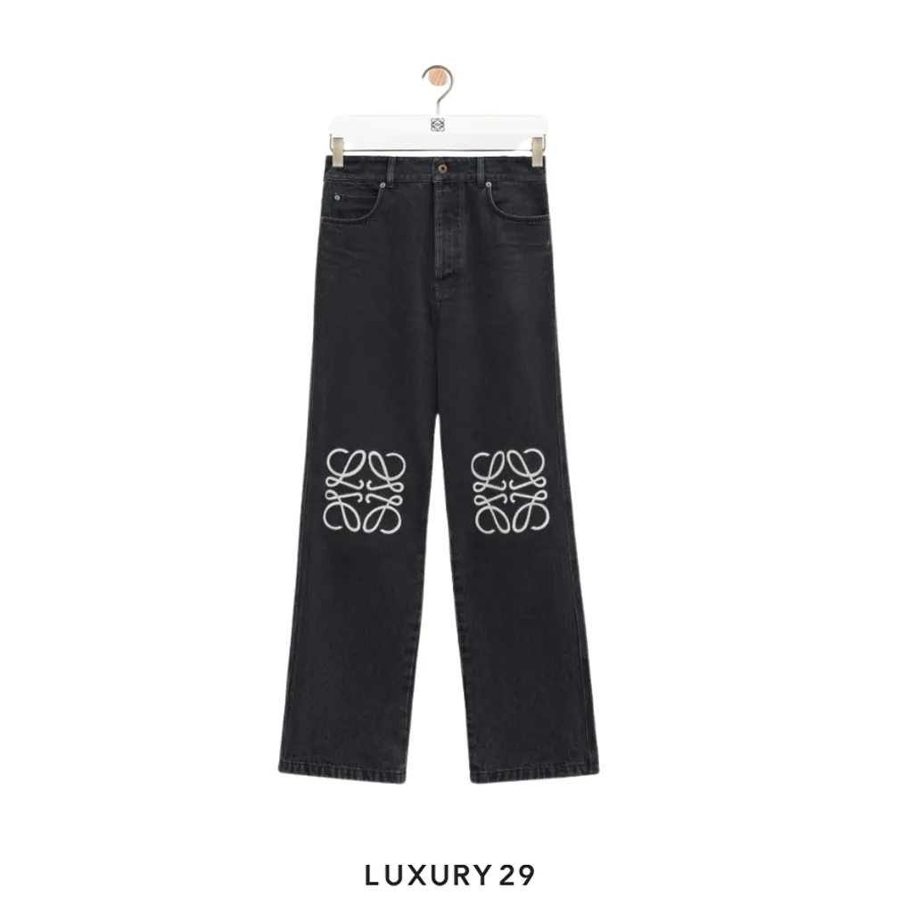 LOEWE Anagram baggy jeans in denim(44, Black)