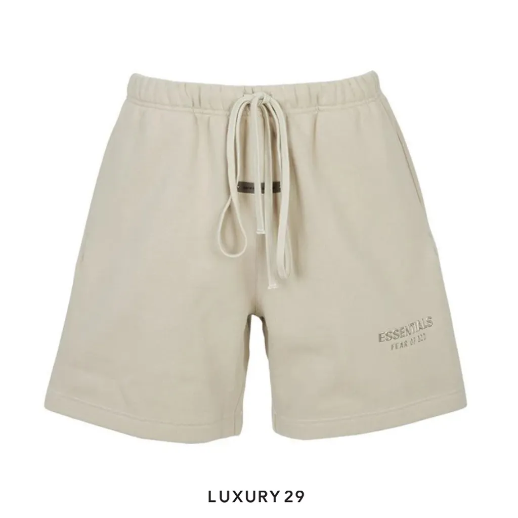 Fear of God Essentials Soccer Fleece Shorts Timber(XS, Grey)