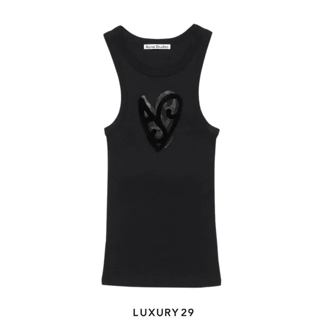 Acne Studios Logo tank top Black