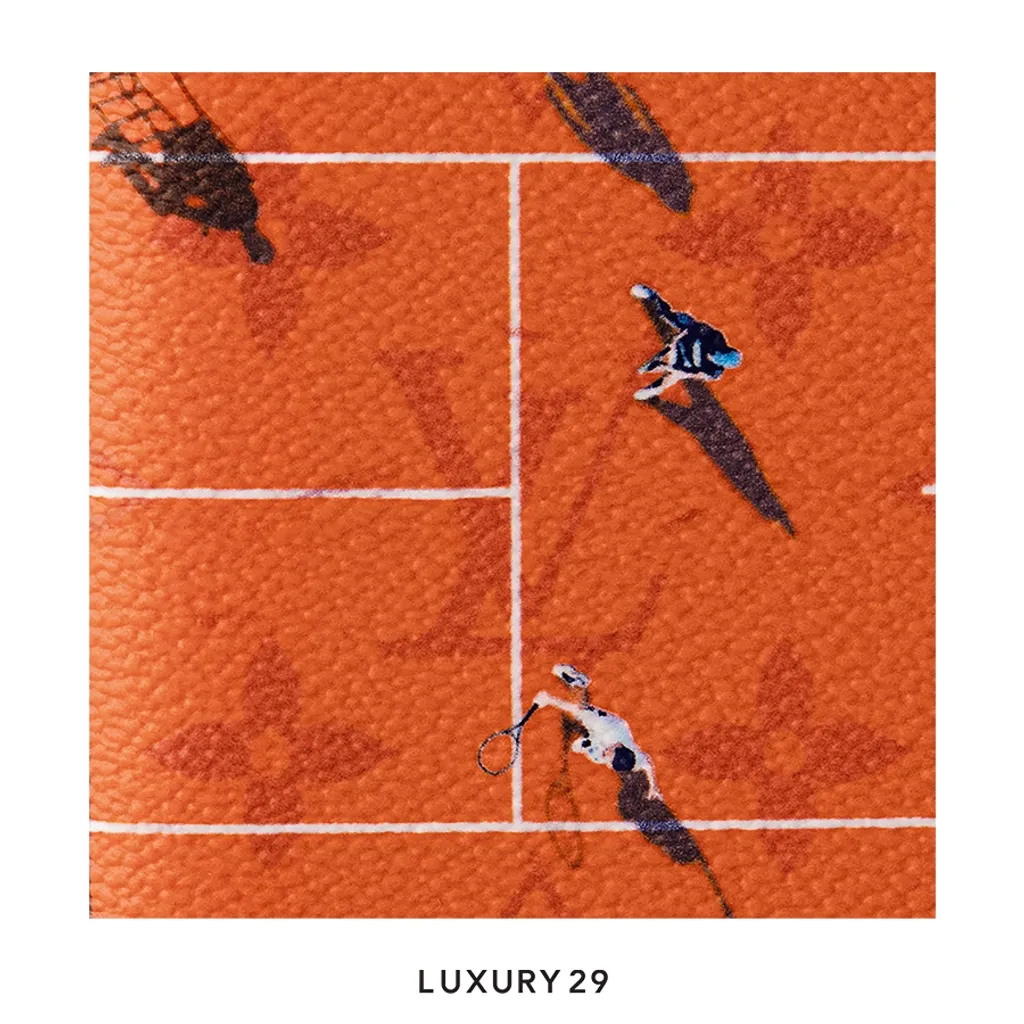 Louis Vuitton LV Pocket Organizer Wallet Brown Tennis Clay Colored Monogram Canvas(Small, Orange)