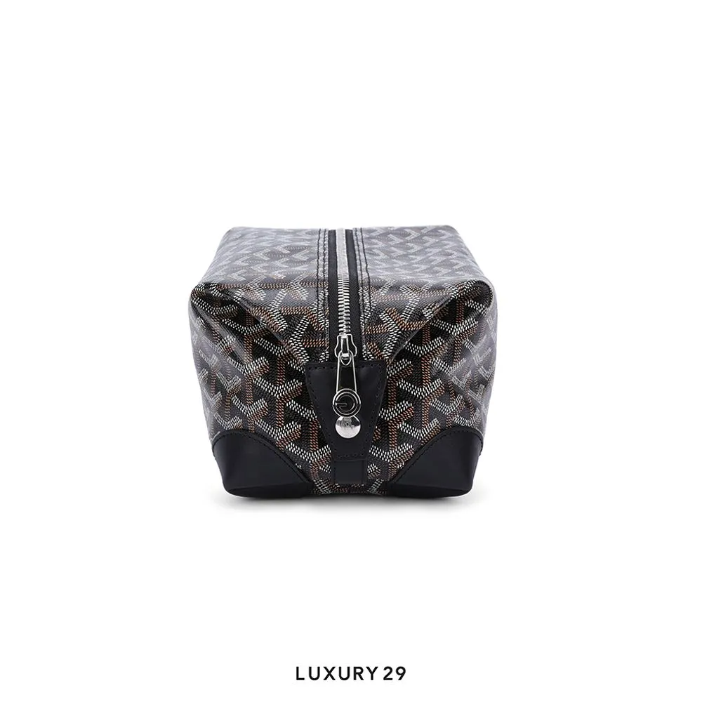 Goyard Bowling 25 Toiletry Bag Black(Small, Black)