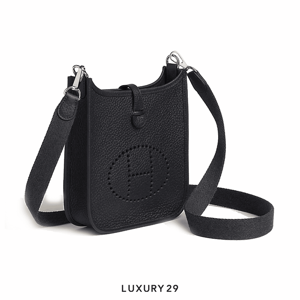 Hermes Evelyne 16 Amazone Bag Noir(Small, Black)
