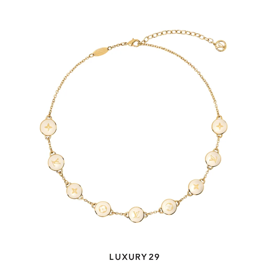 Louis Vuitton LV Pearly Confetti Necklace Gold metal(Free Size, Gold)