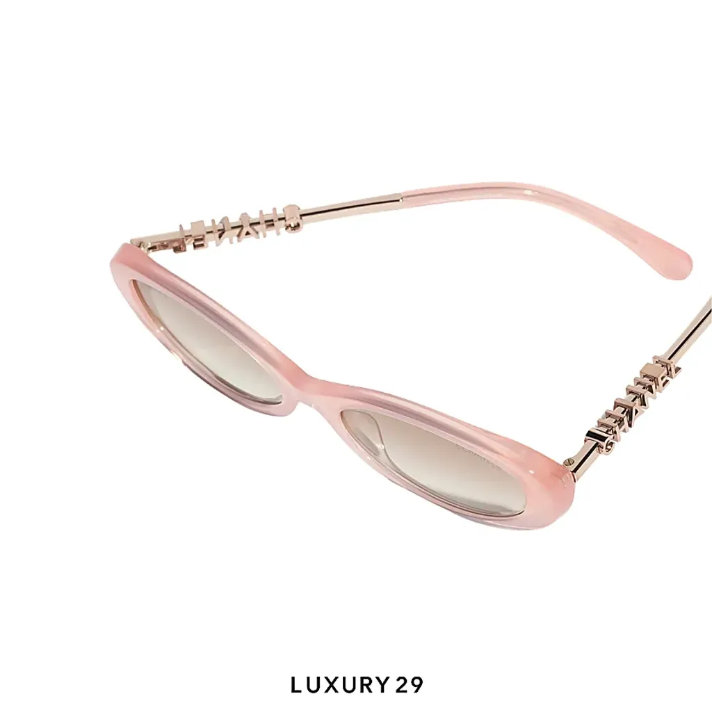 Chanel Oval Sunglasses Acetate & Metal, Pink Lenses: Beige(Free Size, Pink)