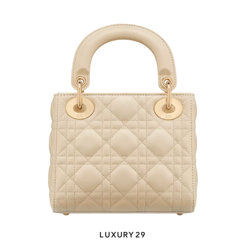 Dior Mini Lady Dior My ABCDior Bag  Cannage Desert Taupe(Mini, Neutrals)