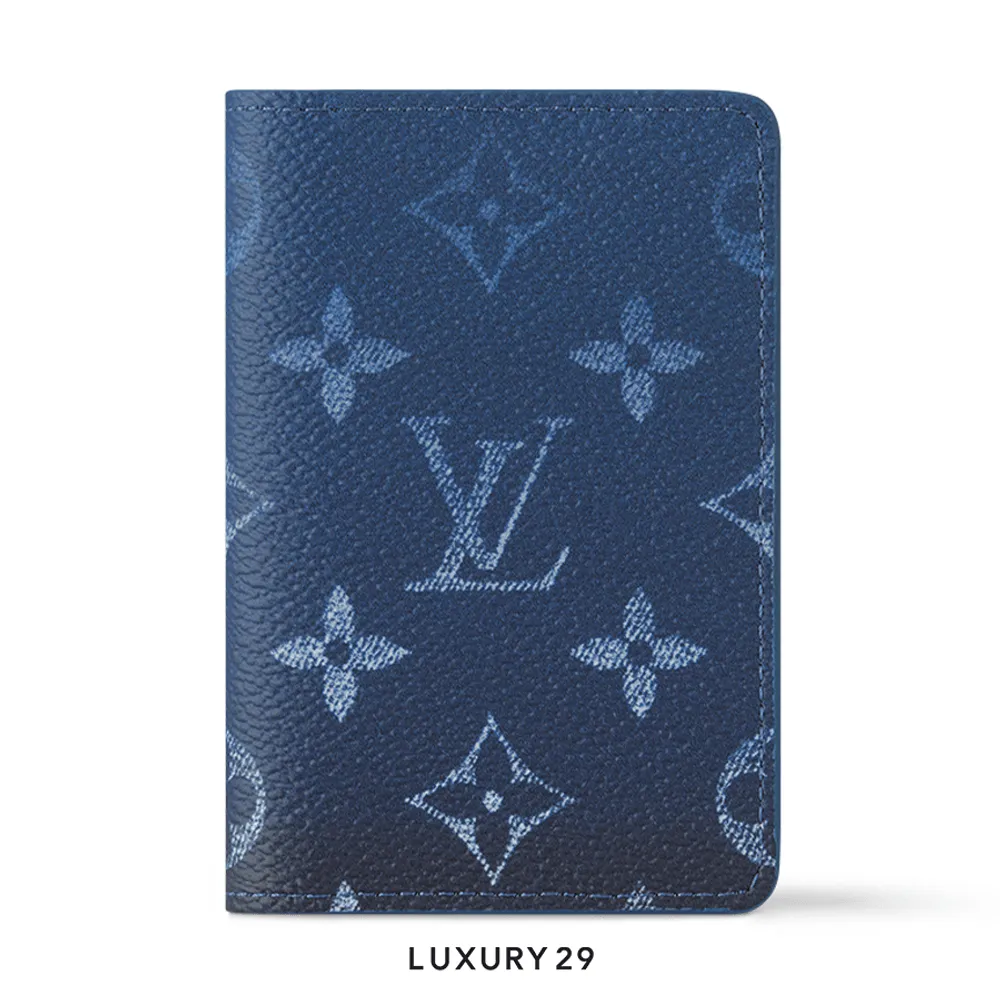 Louis Vuitton LV Pocket Organizer Navy Blue(Small, Blue)