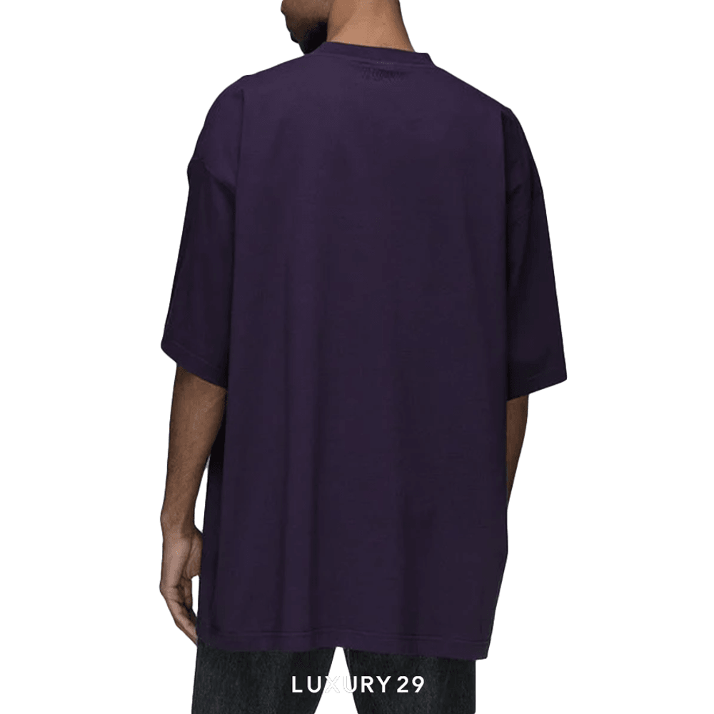 VETEMENTS Purple t-shirt with logo print(Free Size, Purple)