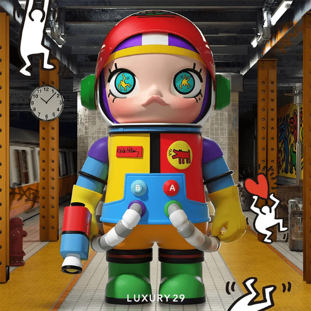 POP MART MEGA COLLECTION 1000% SPACE MOLLY×Keith Haring(Maxi, Multicolour)