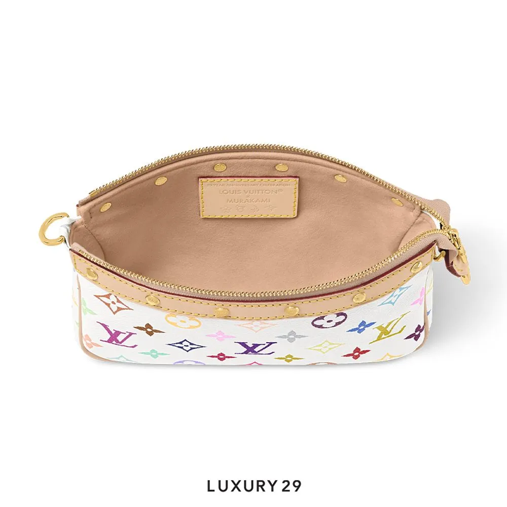 Louis Vuitton LV x TM Pochette Accessoires Multicolore Blanc(Small, White)