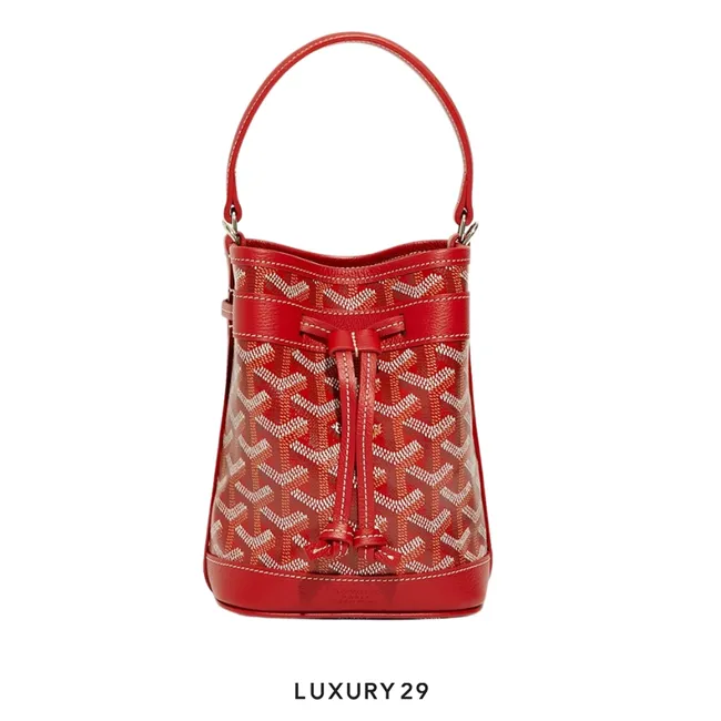 Goyard Petit Flot Mini bucket Bag Red